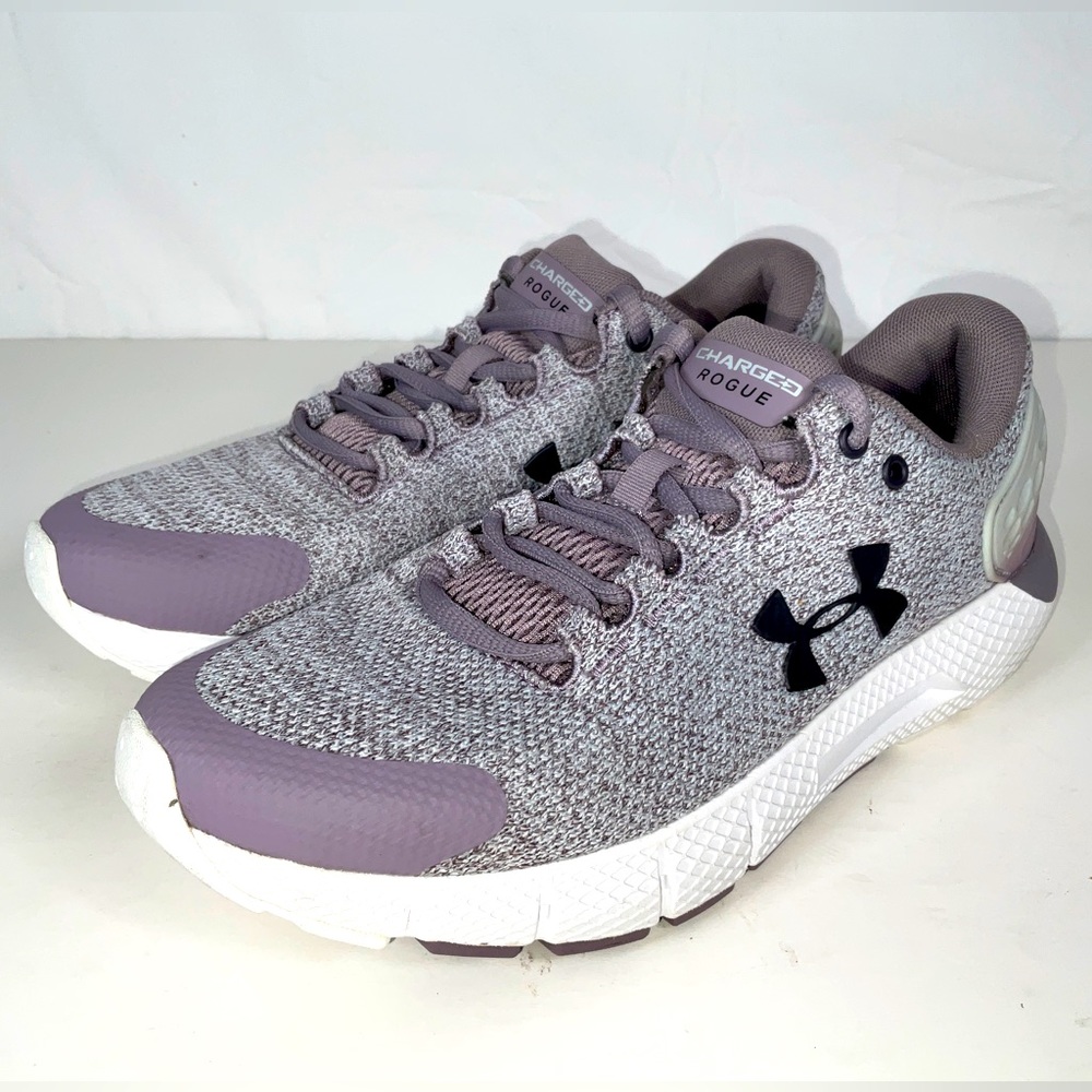 Women’s Under‎ Armour Charged Rogue Running Shoes Sneakers Purple Gray Size 6.5
